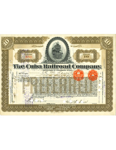 1924 - THE CUBA RAILROAD COMPANY - 10 AZIONI