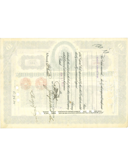 1924 - THE CUBA RAILROAD COMPANY - 10 AZIONI