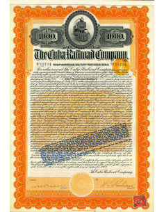 1902 - THE CUBA RAILROAD COMPANY - $1.000 BOND 5%