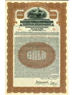 1928 - ELECTRIC POWER CORPORATION BOND $ 1.000