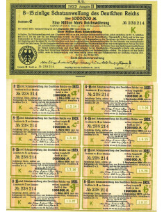 1923 - GERMAN SCHATZANWEISUNG DES DEUTSCHEN REICHS