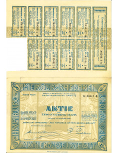 1923 - MERCUR RHEDEREI 10.000 MARK