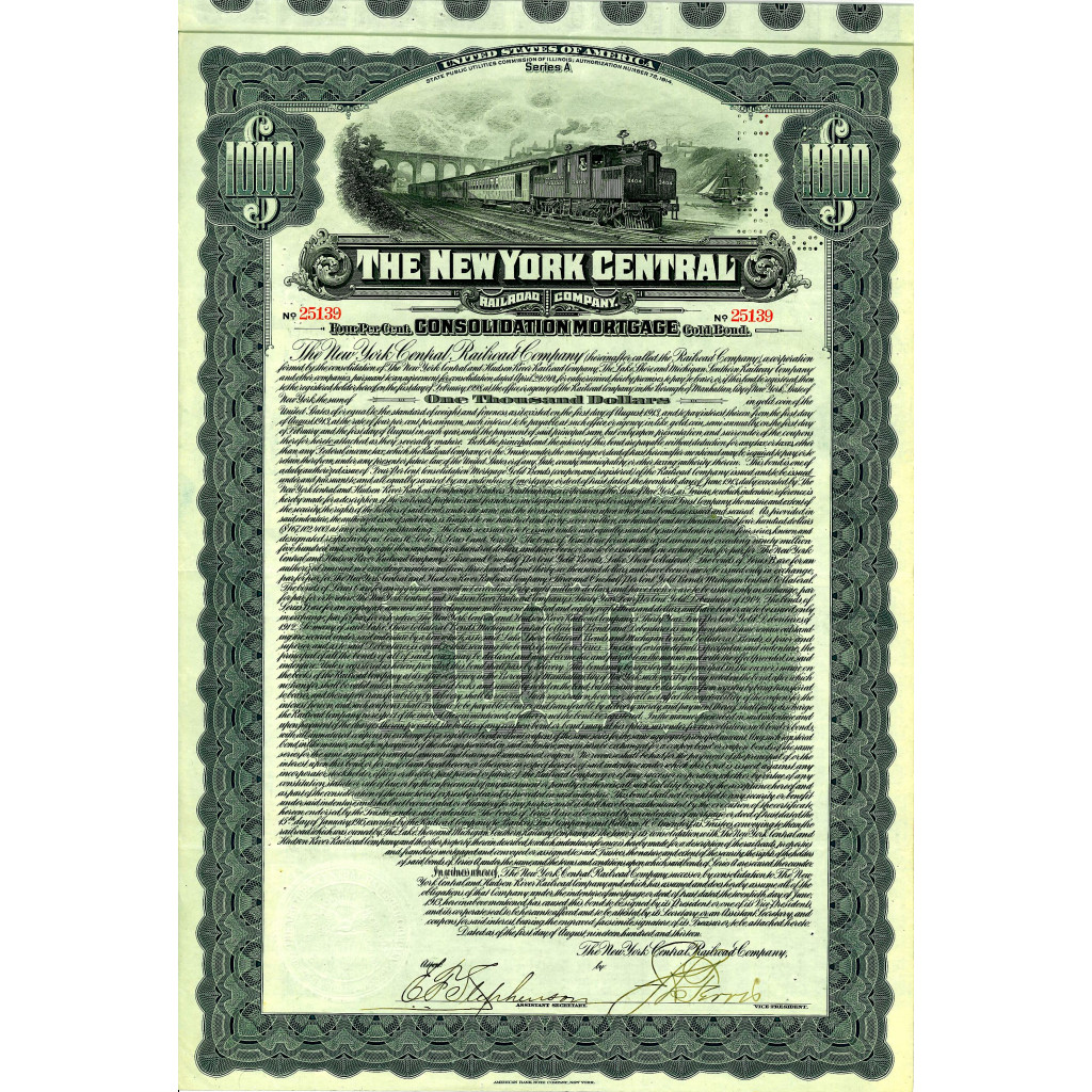 1913 - THE NEW YORK CENTRAL RAILROAD COMPANY...