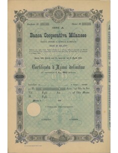 BANCA COOPERATIVA MILANESE - AZIONI MILANO 1883