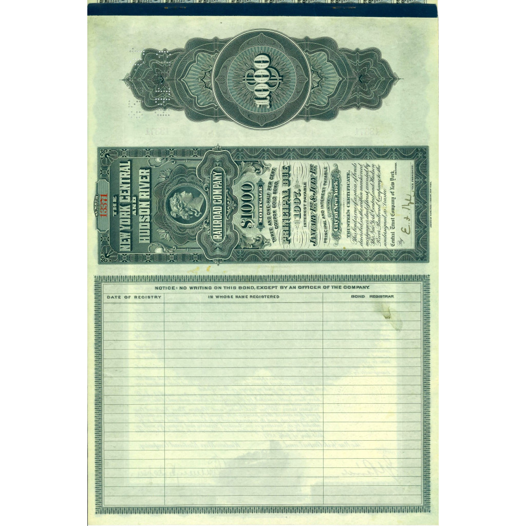 1897 - THE NEW YORK CENTRAL AND HUDSON RIVER...