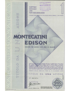1967 - MONTECATINI EDISON - 1 AZIONE - MILANO