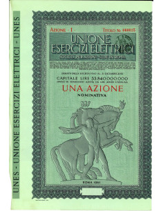 1961 - UNIONE ESERCIZI ELETTRICI 1 AZIONE - ROMA