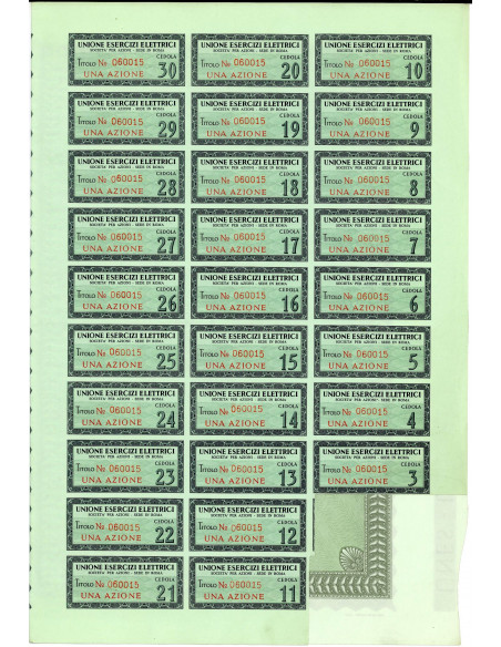1961 - UNIONE ESERCIZI ELETTRICI 1 AZIONE - ROMA