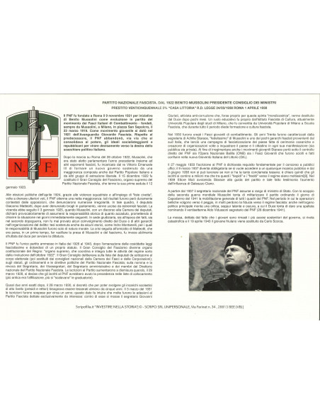 1938 - PARTITO NAZIONALE FASCISTA - TITOLO DA 500 LIRE ROMA