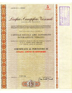 1984 - LINIFICIO E CANAPIFICIO NAZIONALE - 5 AZIONI...