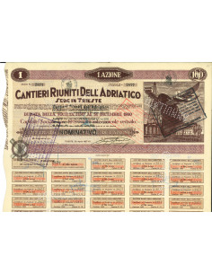 1937 - CANTIERI RIUNITI DELL' ADRIATICO - 1 AZIONE TRIESTE