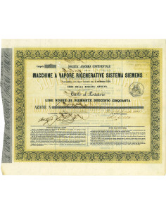1855 - MACCHINE A VAPORE RIGENERATIVE SISTEMA SIEMENS...