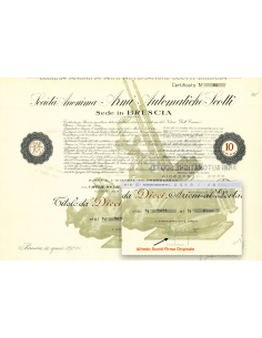 1939 - ARMI AUTOMATICHE SCOTTI 10 AZIONI - BRESCIA