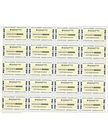 1982 - IFI ISTITUTO FINANZIARIO INDUSTRIALE 1 AZIONE PRIVILEGIATA Lire 1.000 - TORINO (Firma G. Agnelli)