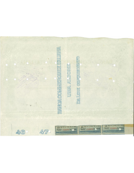 1912 - BANCA COMMERCIALE ITALIANA 1 AZIONE LIRE 500 - MILANO