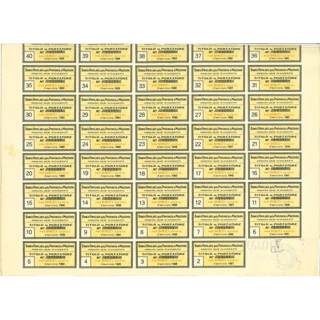 1922 - BANCA POPOLARE DELLA PROVINCIA DI...