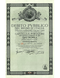 1934 - PRESTITO REDIMIBILE 3,50% - LIRE 4.000 (Vittorio...
