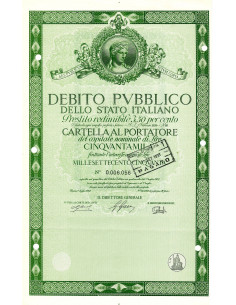 1962 -  PRESTITO REDIMIBILE 3,50 -  LIRE 50.000 3,50 %...