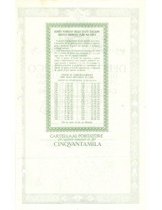 1962 -  PRESTITO REDIMIBILE 3,50 -  LIRE 50.000 3,50 %... 2