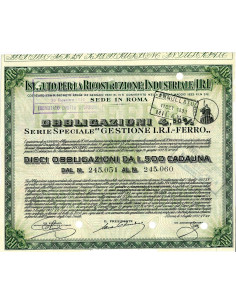 1937 - ISTITUTO PER LA RICOSTRUZIONE INDUSTRIALE (I.R.I.)...