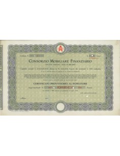 CONSORZIO MOBILIARE FINANZIARIO - 10 AZIONI MILANO 1925
