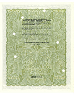 1968 - BUONI DEL TESORO NOVENNALI 5% - 500.000 LIRE -... 2