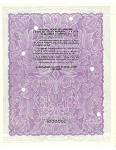 1968 - BUONI DEL TESORO NOVENNALI 5% - 1.000.000 LIRE -... 2