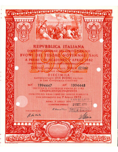 1973 - BUONI DEL TESORO NOVENNALI 5,5% - 10.000 LIRE -...