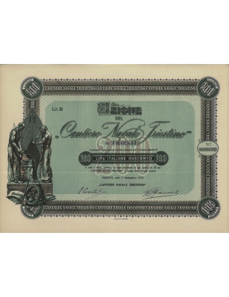CANTIERE NAVALE TRIESTINO 1 AZIONE TRIESTE 1919