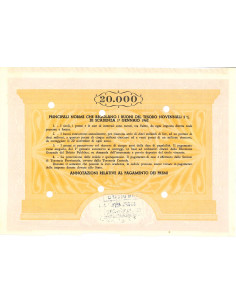 1953 - BUONI DEL TESORO NOVENNALI 5% - 20.000 LIRE - ROMA... 2