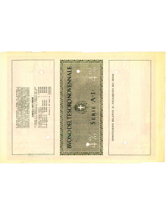 1942 /09 - BUONO DEL TESORO NOVENNALE A PREMI 4% LIRE 500... 2