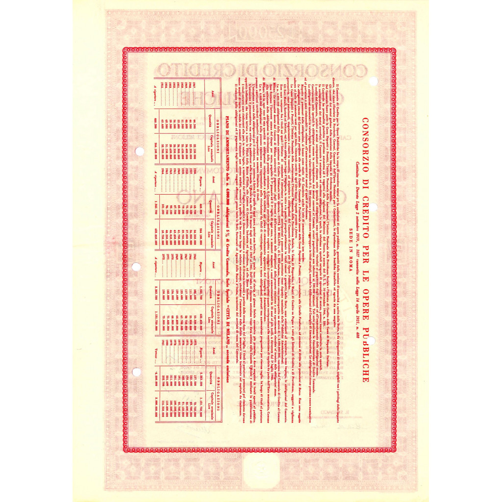 1946 - CONSORZIO DI CREDITO PER LE OPERE...