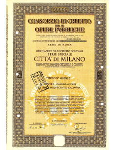 1946 - CONSORZIO DI CREDITO PER LE OPERE PUBBLICHE CITTA'...
