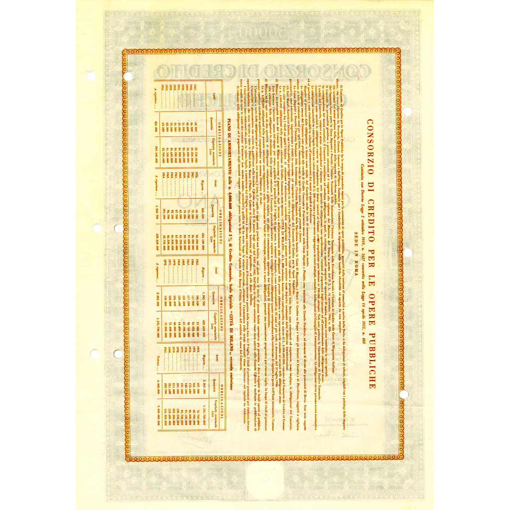1946 - CONSORZIO DI CREDITO PER LE OPERE...
