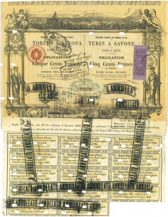 1864 - COMPAGNIA ANONIMA DELLE STRADE FERRATE TORINO A...