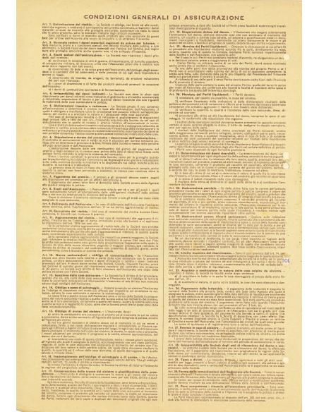 1946 - RAS RIUNIONE ADRIATICA DI SICURTA' - INCENDIO - CAGLIARI