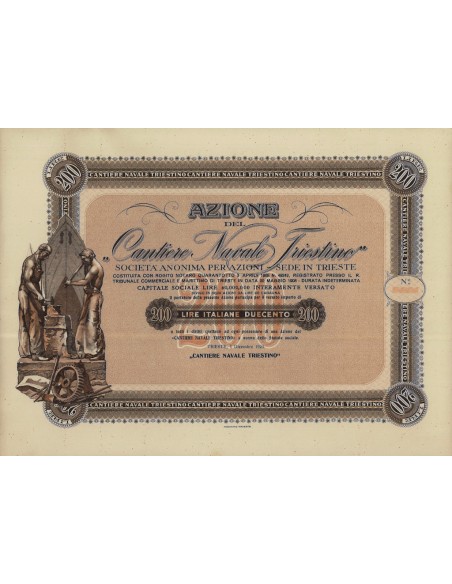 CANTIERE NAVALE TRIESTINO 1 AZIONE TRIESTE 1923