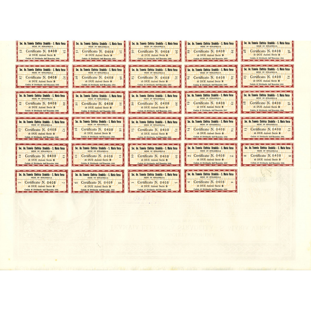 1932 - TRAMVIA ELETTRICA STRADELLA - S. MARIA...