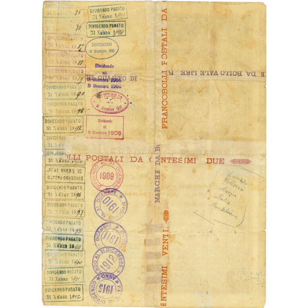 1884 - BANCA POPOLARE DI CASTELFRANCO-VENETO...