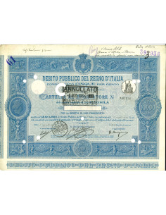 1925 - CARTELLA 10.000 LIRE - D.PUBBLICO CONSOLIDATO 5%...