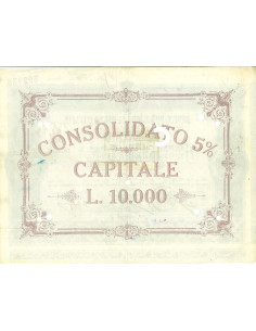 1925 - CARTELLA 10.000 LIRE - D.PUBBLICO CONSOLIDATO 5%... 2
