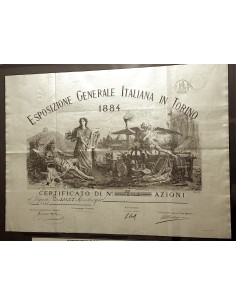 1884 - ESPOSIZIONE GENERALE ITALIANA IN TORINO 75 AZIONI...