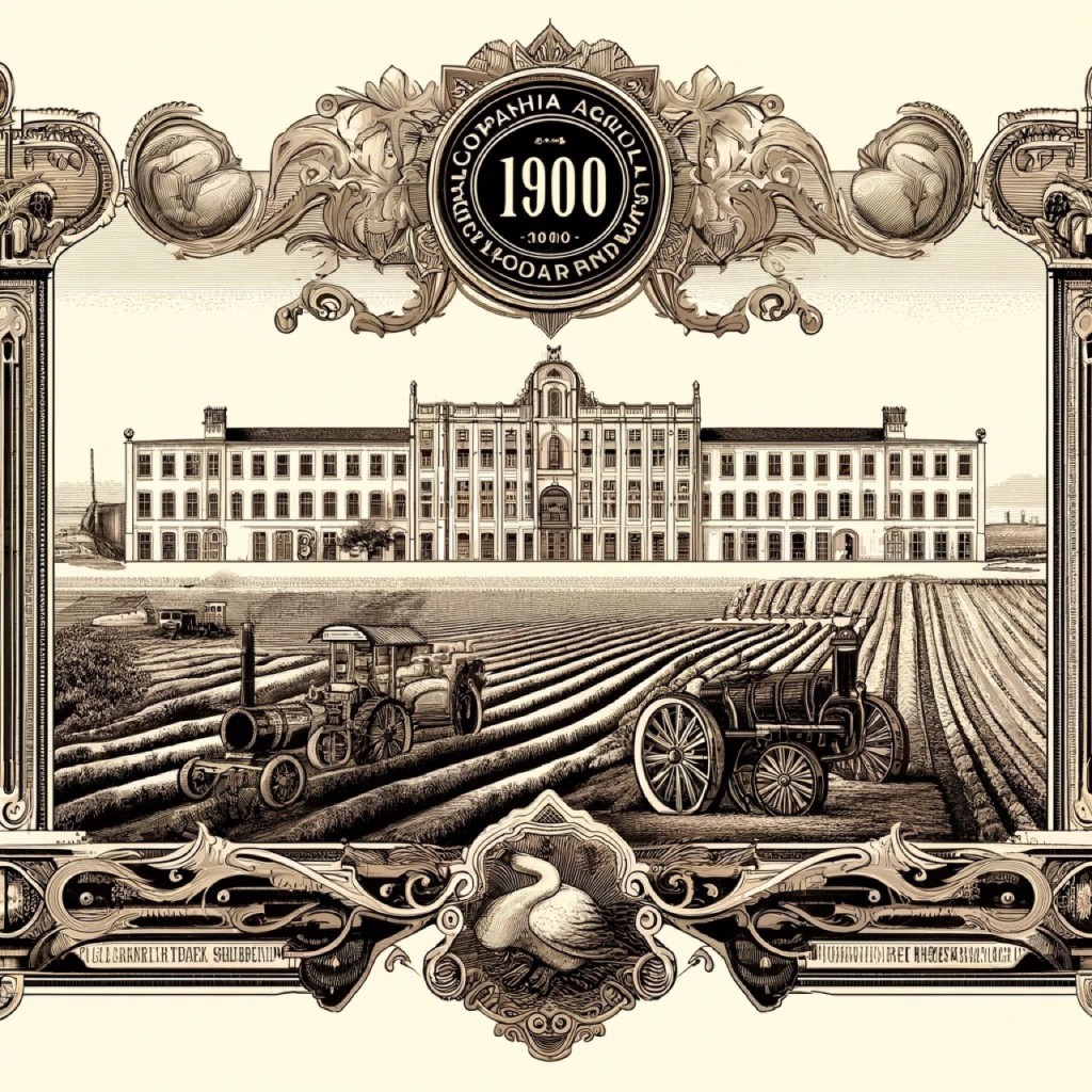 1900 - COMPANHIA AGRICOLA DO MORIBANE - 25 AZIONI