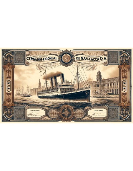 1954 - COMPANHIA COLONIAL DE NAVEGACAO - 50 OBBLIGAZIONI