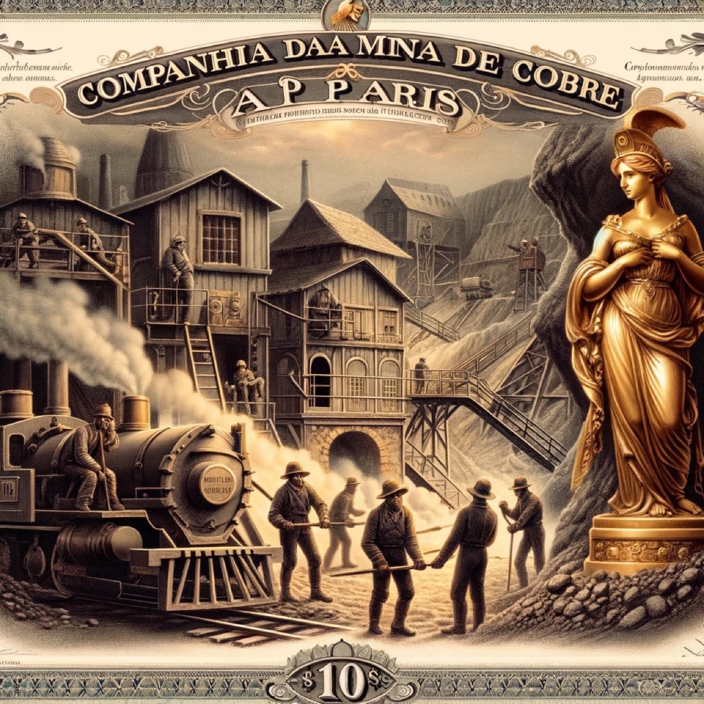 1885 - COMPANHIA DA MINA DE COBRE A PARIS - 5...