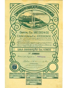 1920 - FABRICAS DE GARRAFAS NA AMORA COMP. DAS