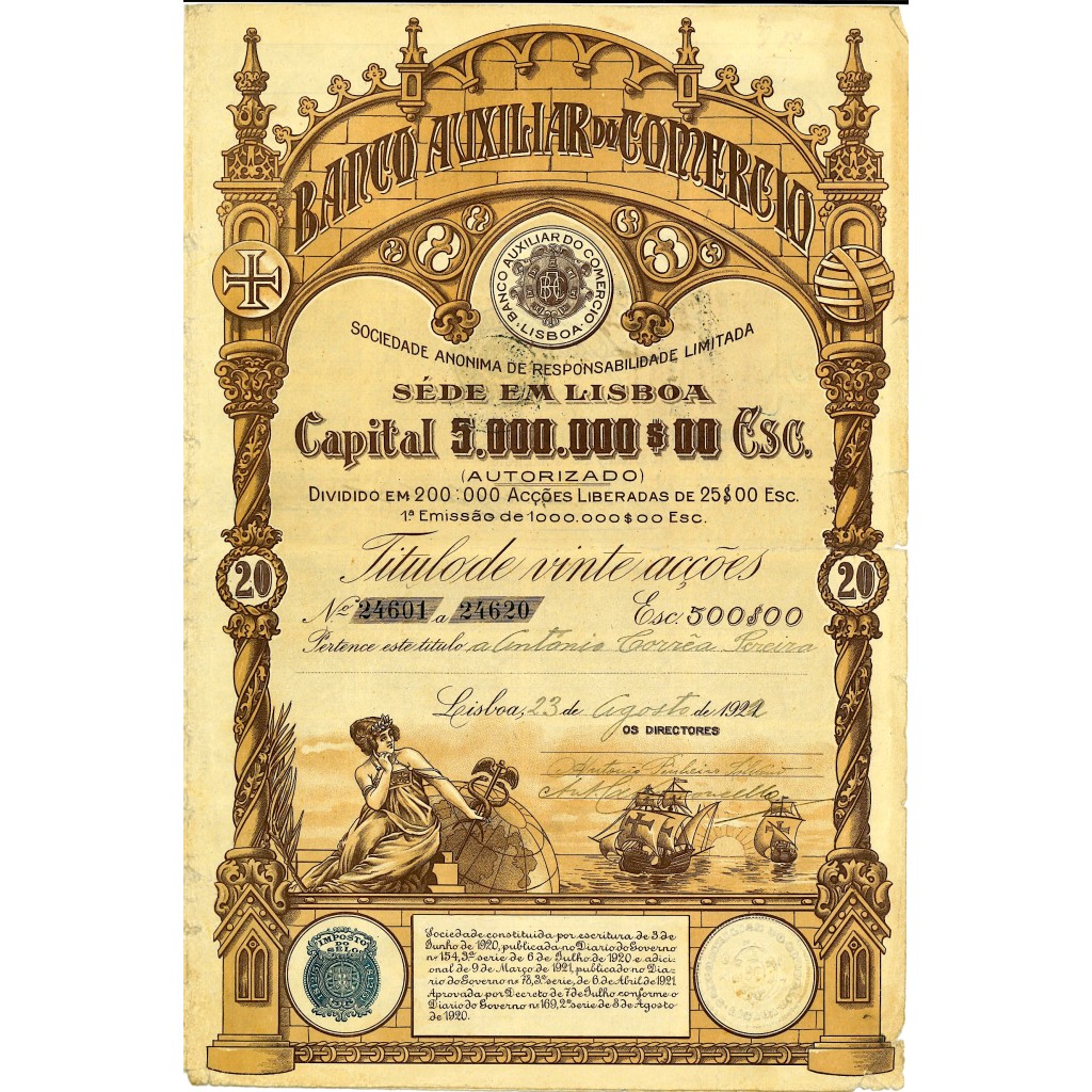 1922 - BANCO AUXILIAR DO COMERCIO