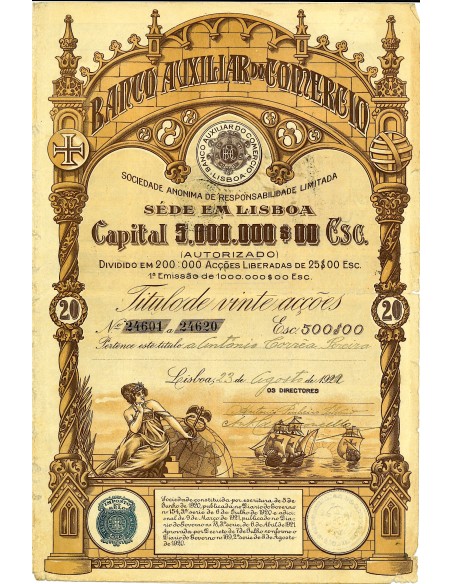 1922 - BANCO AUXILIAR DO COMERCIO