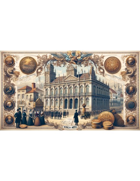 1924 - BANCO DO MINHO - SEDE EM BRAGA - 5 AZIONI