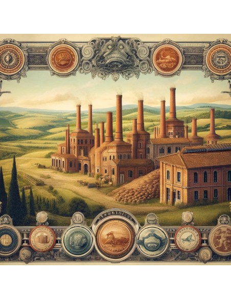 1928 - EREDI FRAZZI FU ANDREA SOC. ANONIMA INDUSTRIA LATERIZI 5 AZIONI - CREMONA